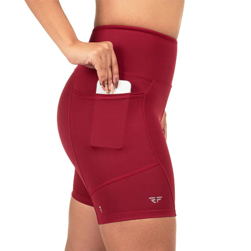 Short C/ Bolso Para Corrida, Caminhada Academia Feminino Compresão