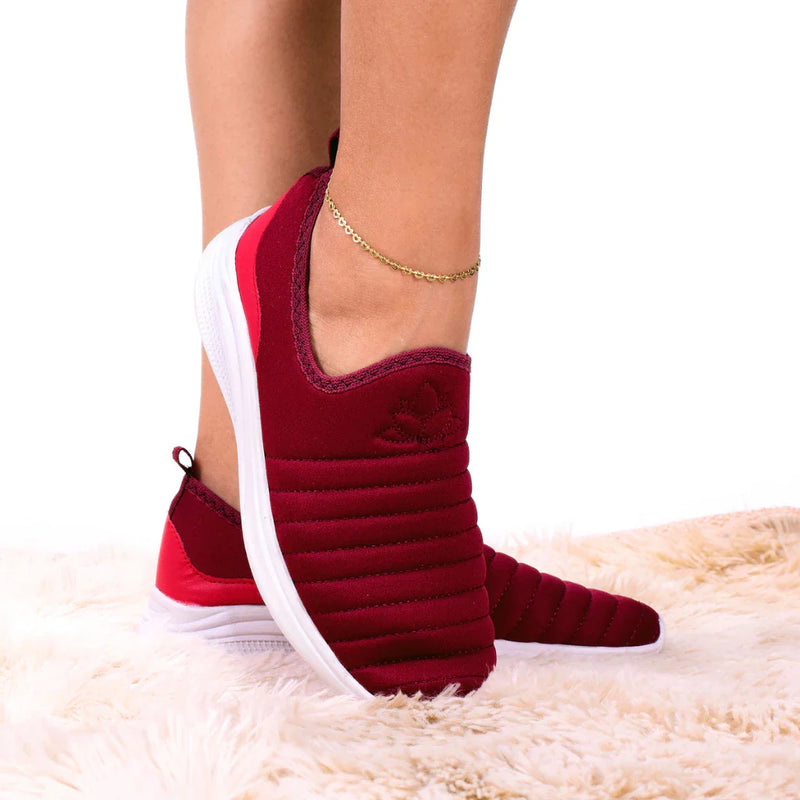 Tênis Feminino Meia Calce Fácil Slip On Ortopédico Mãe e Filha para Ca