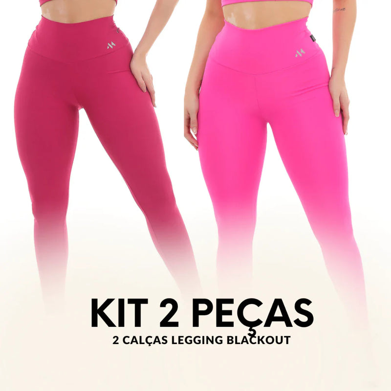 Kit 2 peças Legging Blackout Zero Transparencia