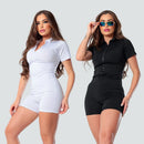 Kit 2 Macaquinhos Gringo com Ziper Tecido Suplex Colorido Virginia