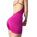 Macaquinho Fitness forrado Poliamida Roupa para academia Macacão