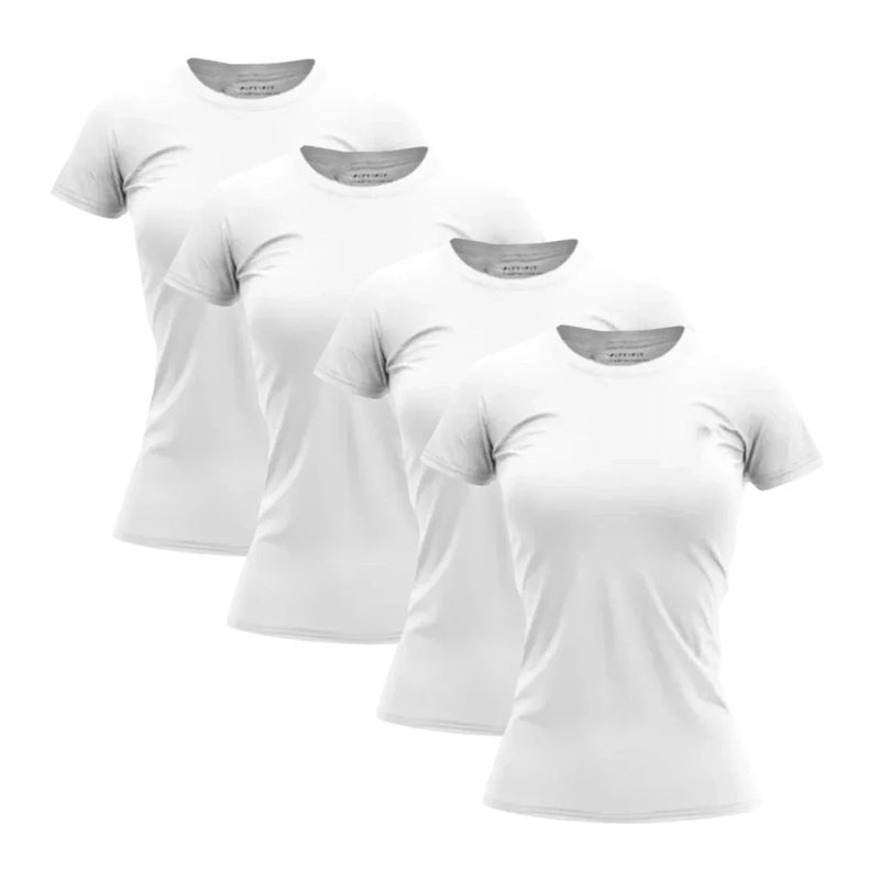 Kit 4 Camisetas Femininas Dry Fit
