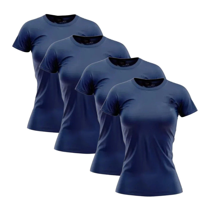 Kit 4 Camisetas Femininas Dry Fit