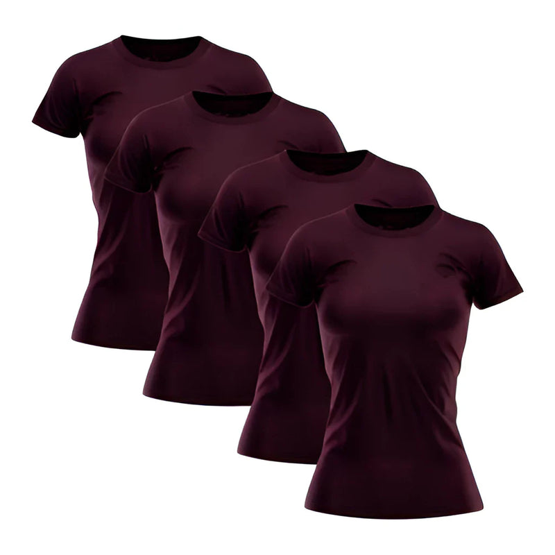 Kit 4 Camisetas Femininas Dry Fit