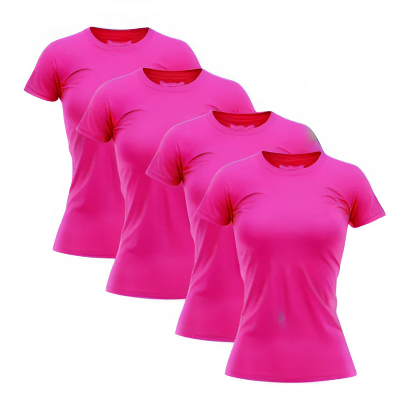 Kit 4 Camisetas Femininas Dry Fit
