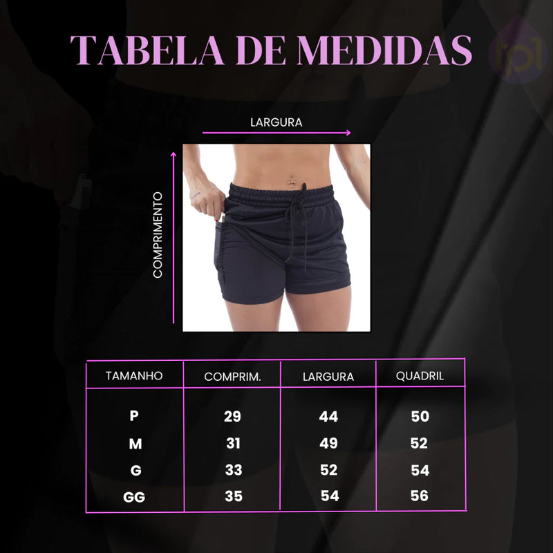 Shorts Feminino 2 em 1 Type One