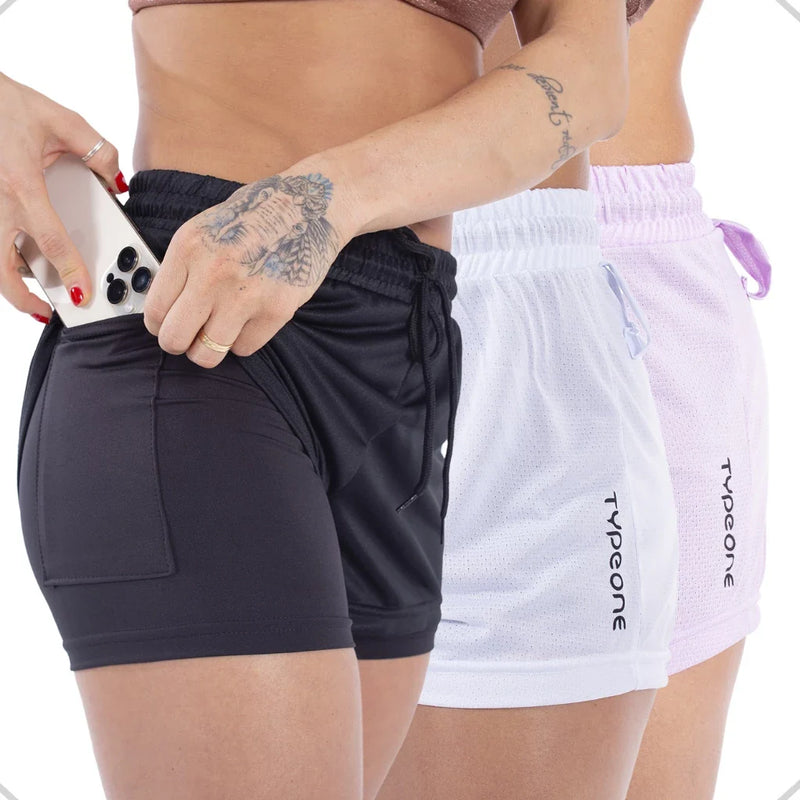 Shorts Feminino 2 em 1 Type One