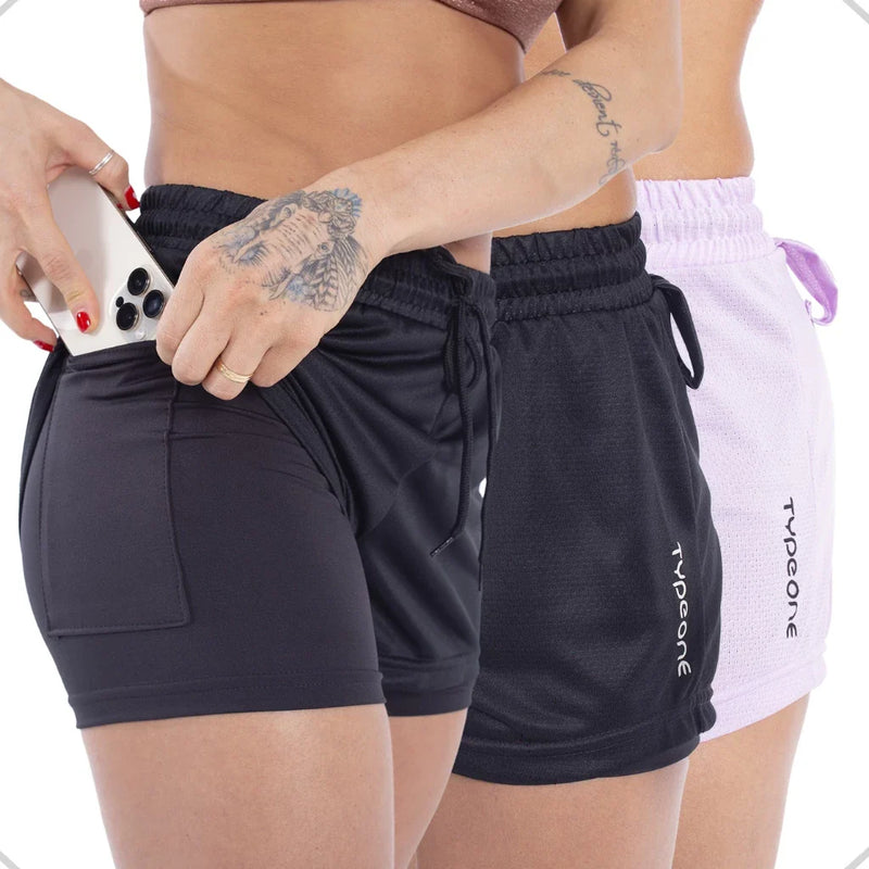 Shorts Feminino 2 em 1 Type One