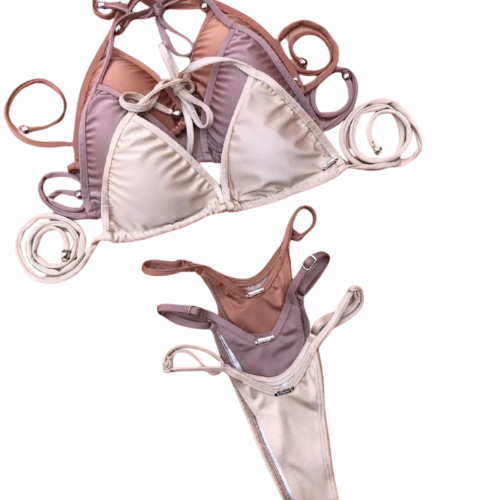 Biquíni Cortininha Fio Dental Bojo Removível Cós Regulável