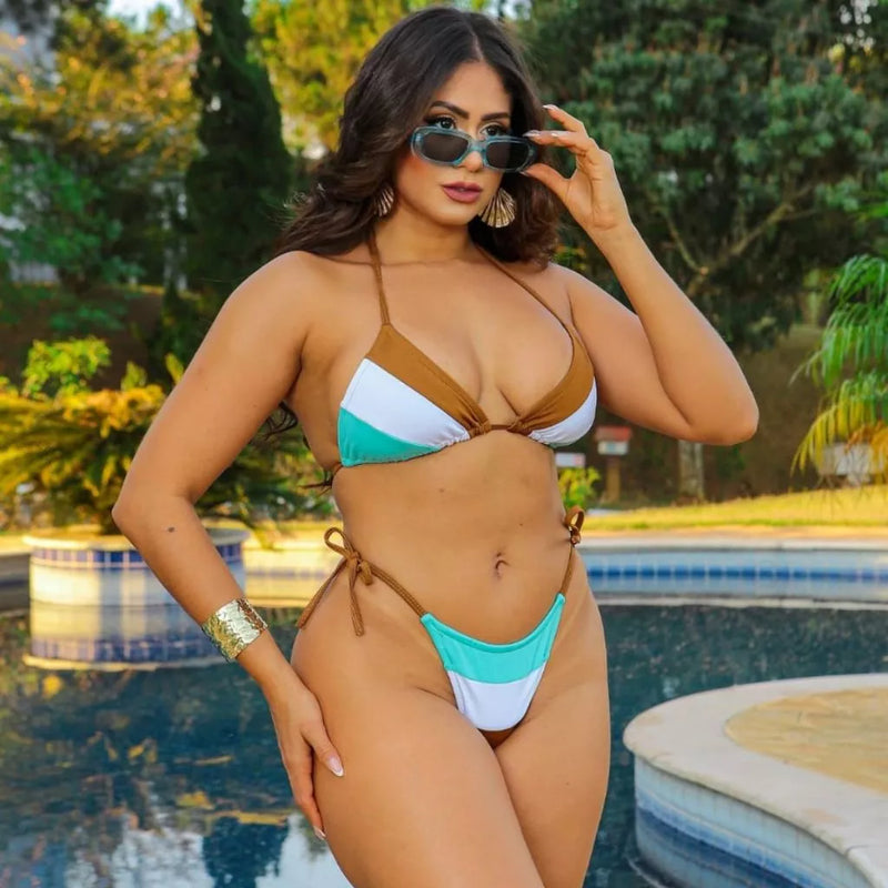 Biquini Fita Bronze Verão Moda Feminina Promoção Limitada