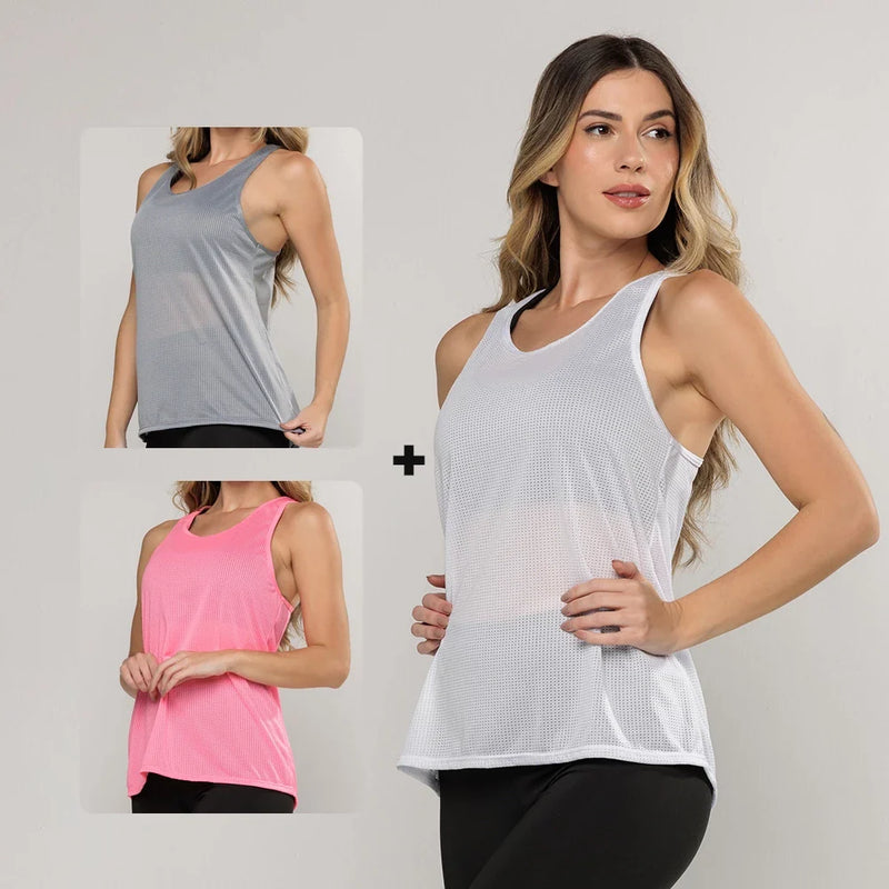 Kit 3 Regatas Lisas Dry Costas Nadador