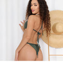 Biquíni Cortininha Com Bojo Fita Fio Duplo Marquinha Moda Praia Piscina Conjunto Feminino