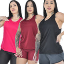 Kit 3 Regatas Femininas Dry Fit Premium
