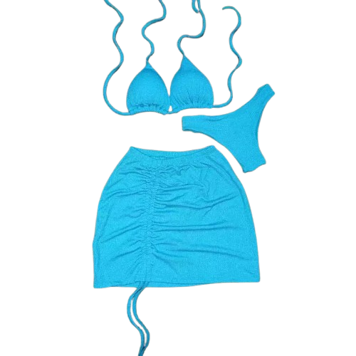 Biquíni Com Sainha peças Anaruga Brilhante Premium - Moda Praia