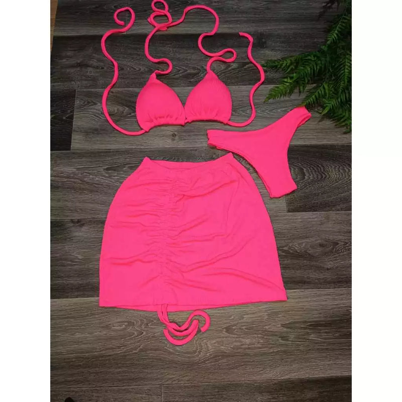 Biquíni Com Sainha peças Anaruga Brilhante Premium - Moda Praia