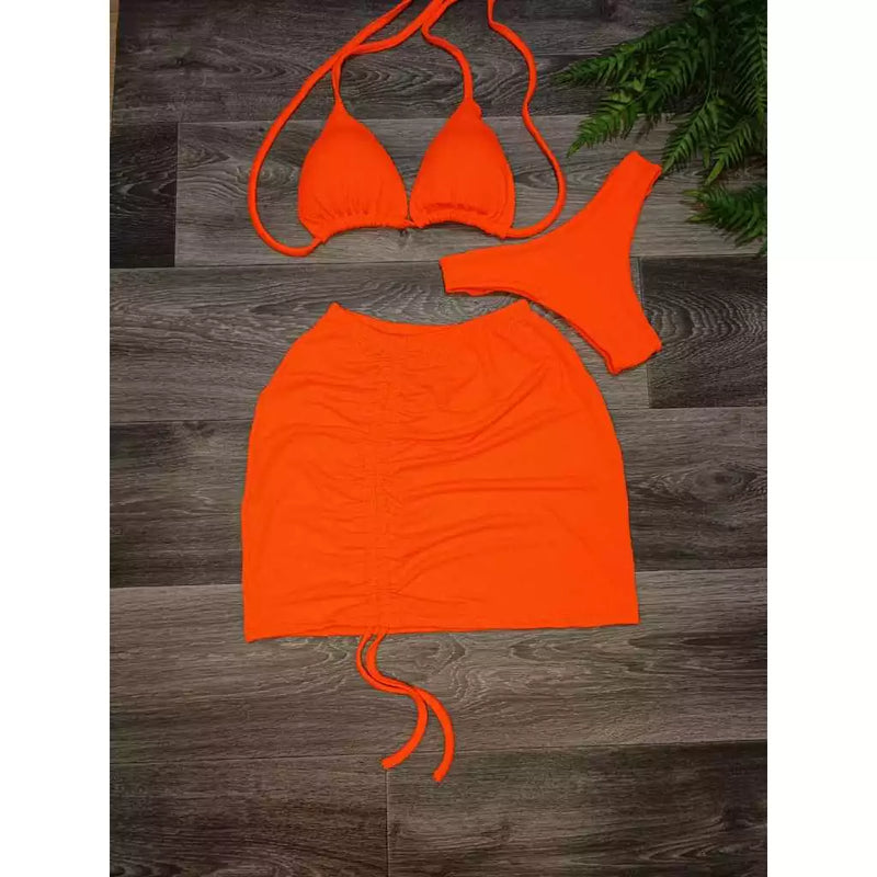 Biquíni Com Sainha peças Anaruga Brilhante Premium - Moda Praia