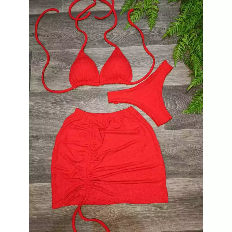 Biquíni Com Sainha peças Anaruga Brilhante Premium - Moda Praia