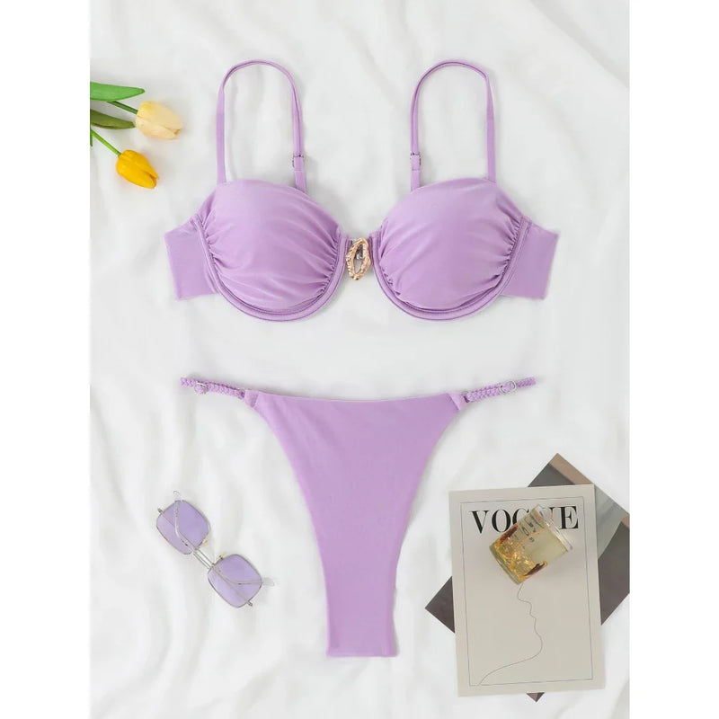 RWX VEST Biquíni Elegante com Detalhes Sofisticados - Verão 2024 XX514