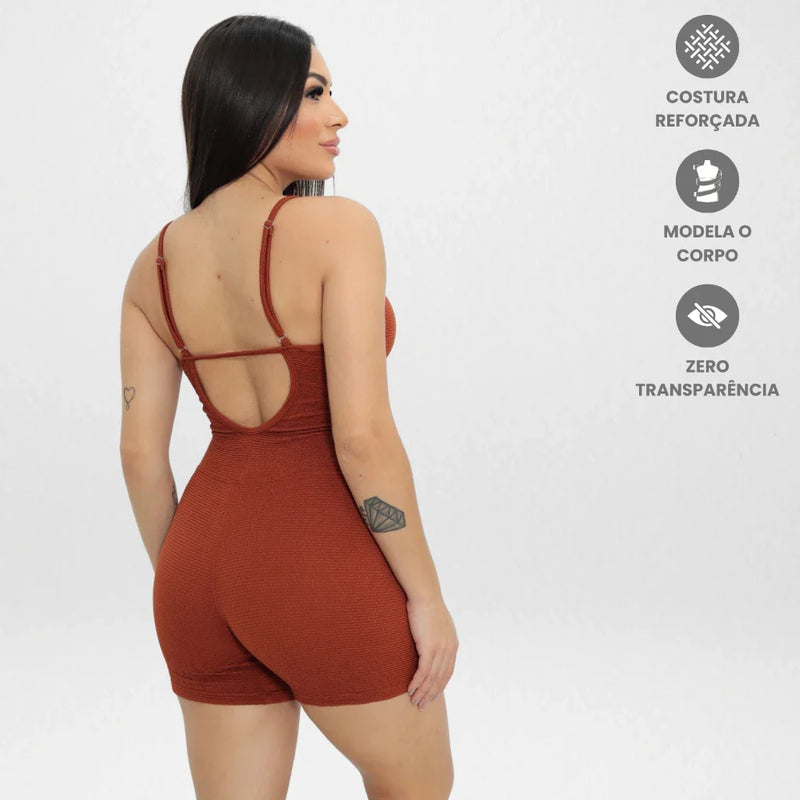 Macaquinho Canelado Feminino para Academia e Fitness