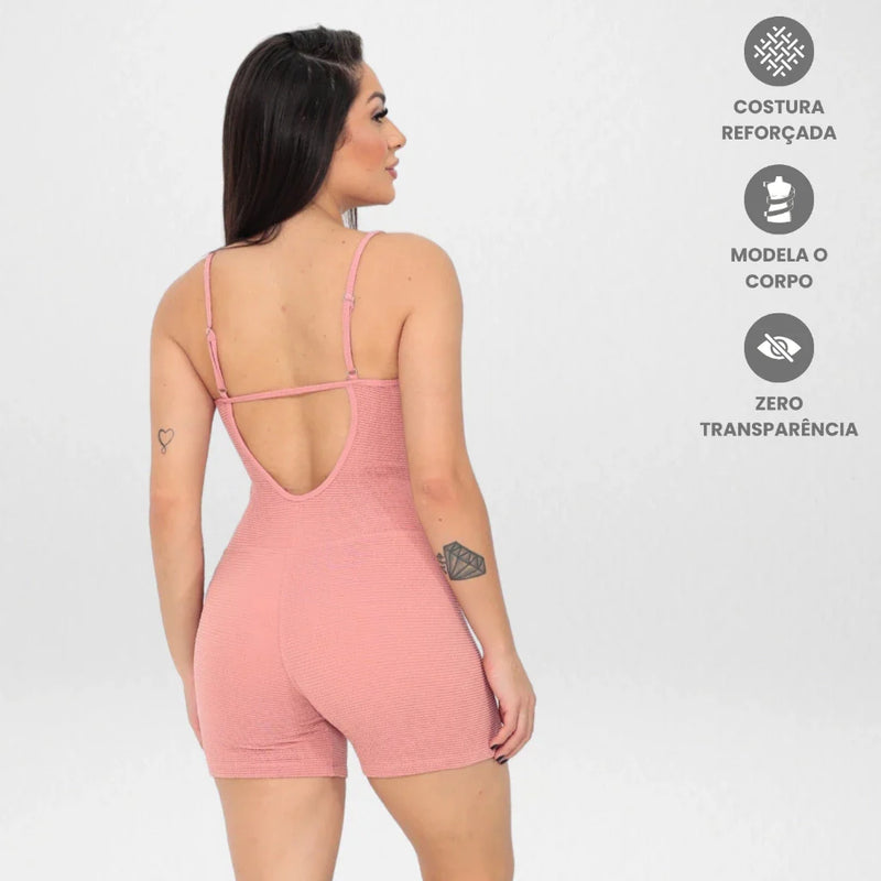 Macaquinho Canelado Feminino para Academia e Fitness