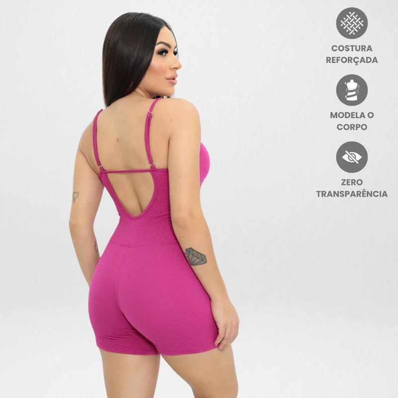 Macaquinho Canelado Feminino para Academia e Fitness