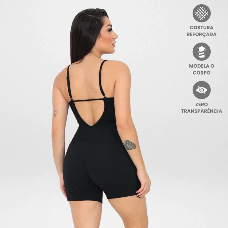 Macaquinho Canelado Feminino para Academia e Fitness