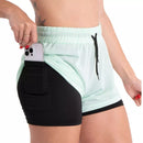 Short 2 em 1 PACO Stasczak Dry Fit Feminino