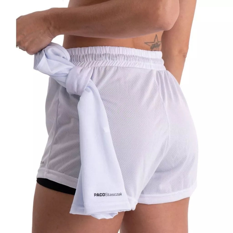 Short 2 em 1 PACO Stasczak Dry Fit Feminino