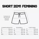 Short 2 em 1 PACO Stasczak Dry Fit Feminino