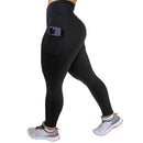 Calça Legging C/ Bolso Cos Alto Grosso E Costura Reforçada