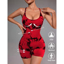 Macaquinho Tie Dye Empina Bumbum Poliamida Canelado Sem Costura