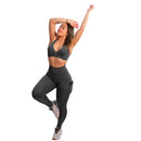 Calça Legging C/ Bolso Cos Alto Grosso E Costura Reforçada