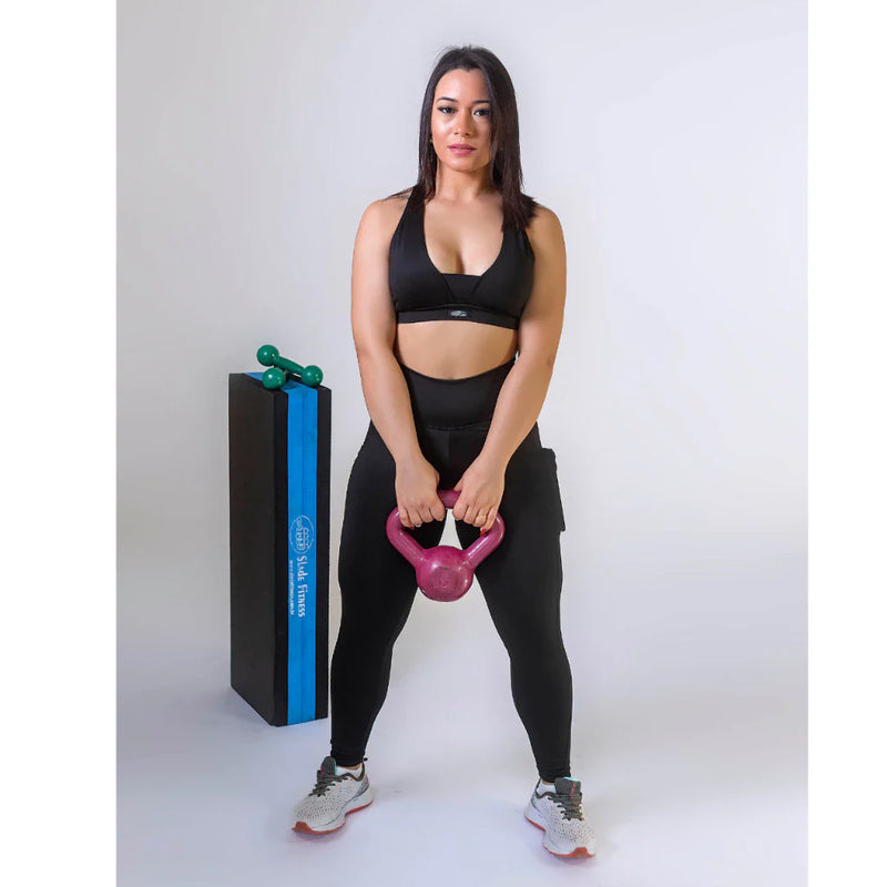 Calça Legging C/ Bolso Cos Alto Grosso E Costura Reforçada