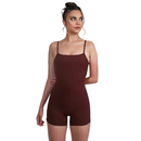 Macaquinho Poliamida Academia Fitness  Marrom MC198