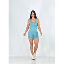 Macaquinho Tie Dye Empina Bumbum Poliamida Canelado Sem Costura