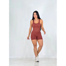 Macaquinho Tie Dye Empina Bumbum Poliamida Canelado Sem Costura