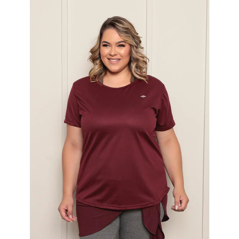 Kit 5 Camisetas Dry Fit Femininas Plus Size