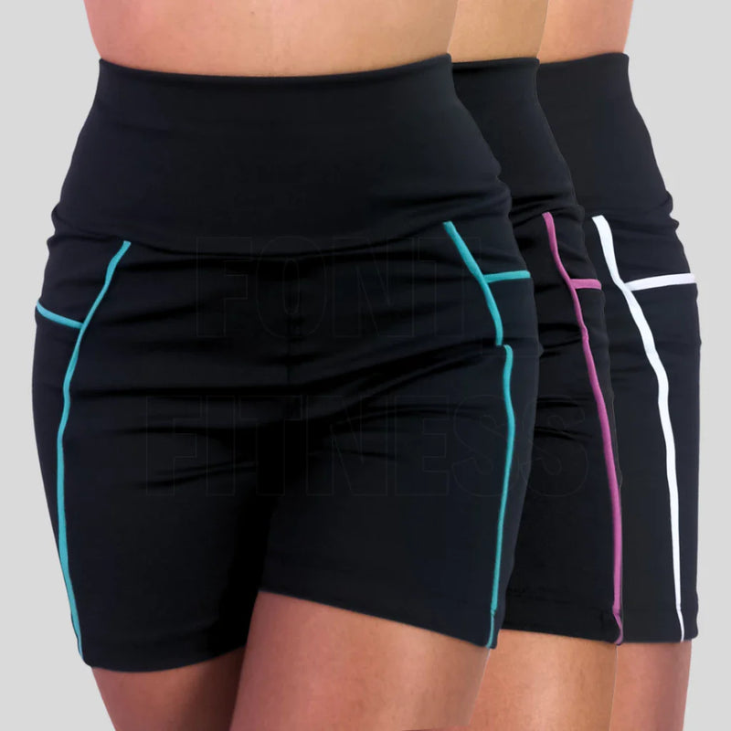 Kit com 3 Shorts Feminino com Bolso Lateral