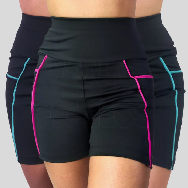 Kit com 3 Shorts Feminino com Bolso Lateral