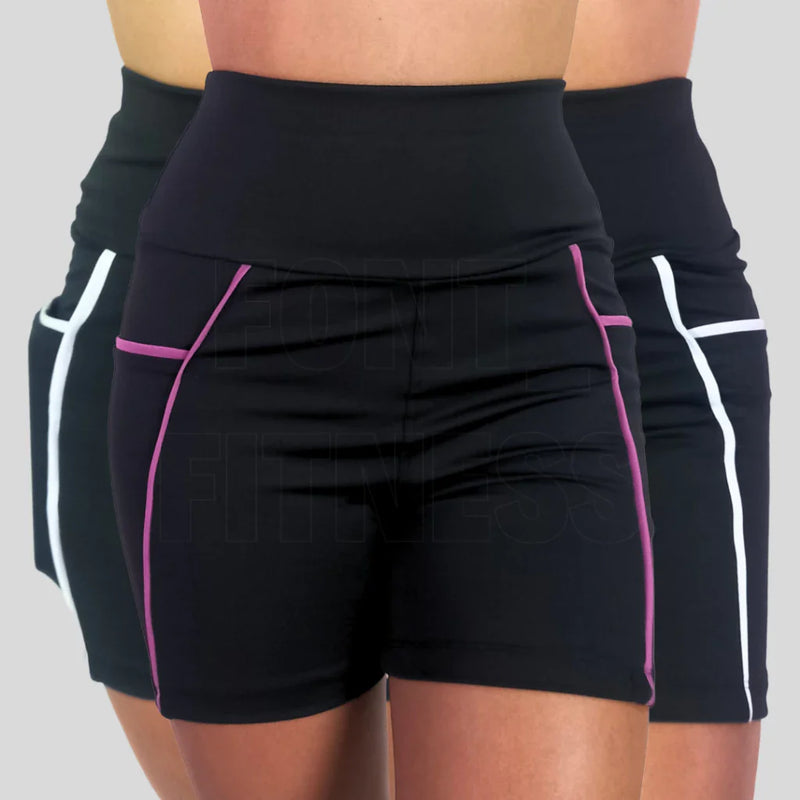 Kit com 3 Shorts Feminino com Bolso Lateral