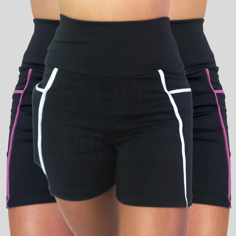 Kit com 3 Shorts Feminino com Bolso Lateral