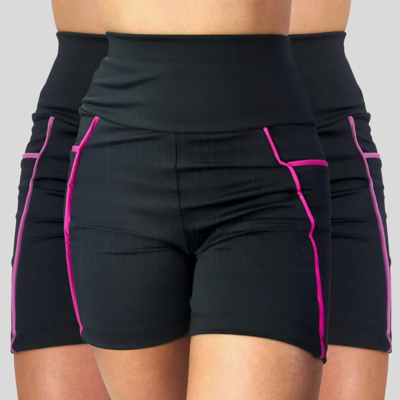 Kit com 3 Shorts Feminino com Bolso Lateral