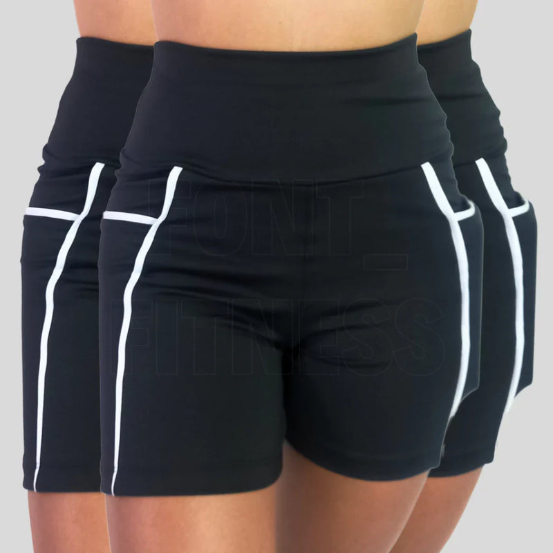 Kit com 3 Shorts Feminino com Bolso Lateral