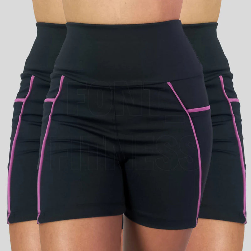 Kit com 3 Shorts Feminino com Bolso Lateral