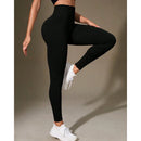 Calça Legging Canelada de Cintura Alta