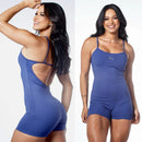 Macaquinho Fitness forrado Poliamida Roupa para academia Macacão