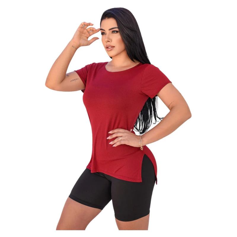 Blusa Dry Fit Long Line Feminina