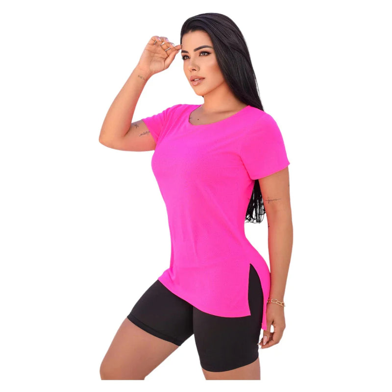 Blusa Dry Fit Long Line Feminina