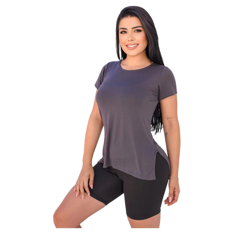 Blusa Dry Fit Long Line Feminina