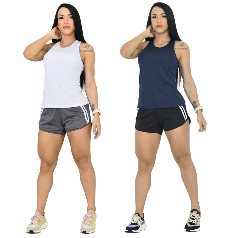 Kit 3 Regatas Femininas Dry Fit Premium